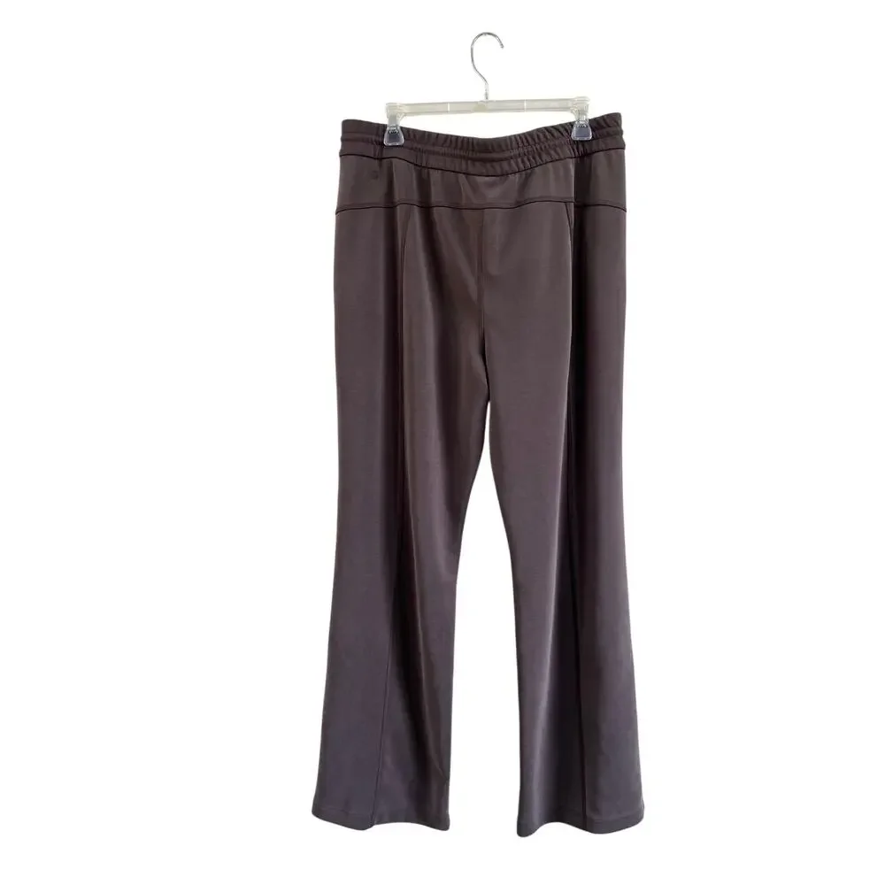Lululemon Softstreme High Rise Pant 14 Brown Wide Leg Lounge Athleisure‎